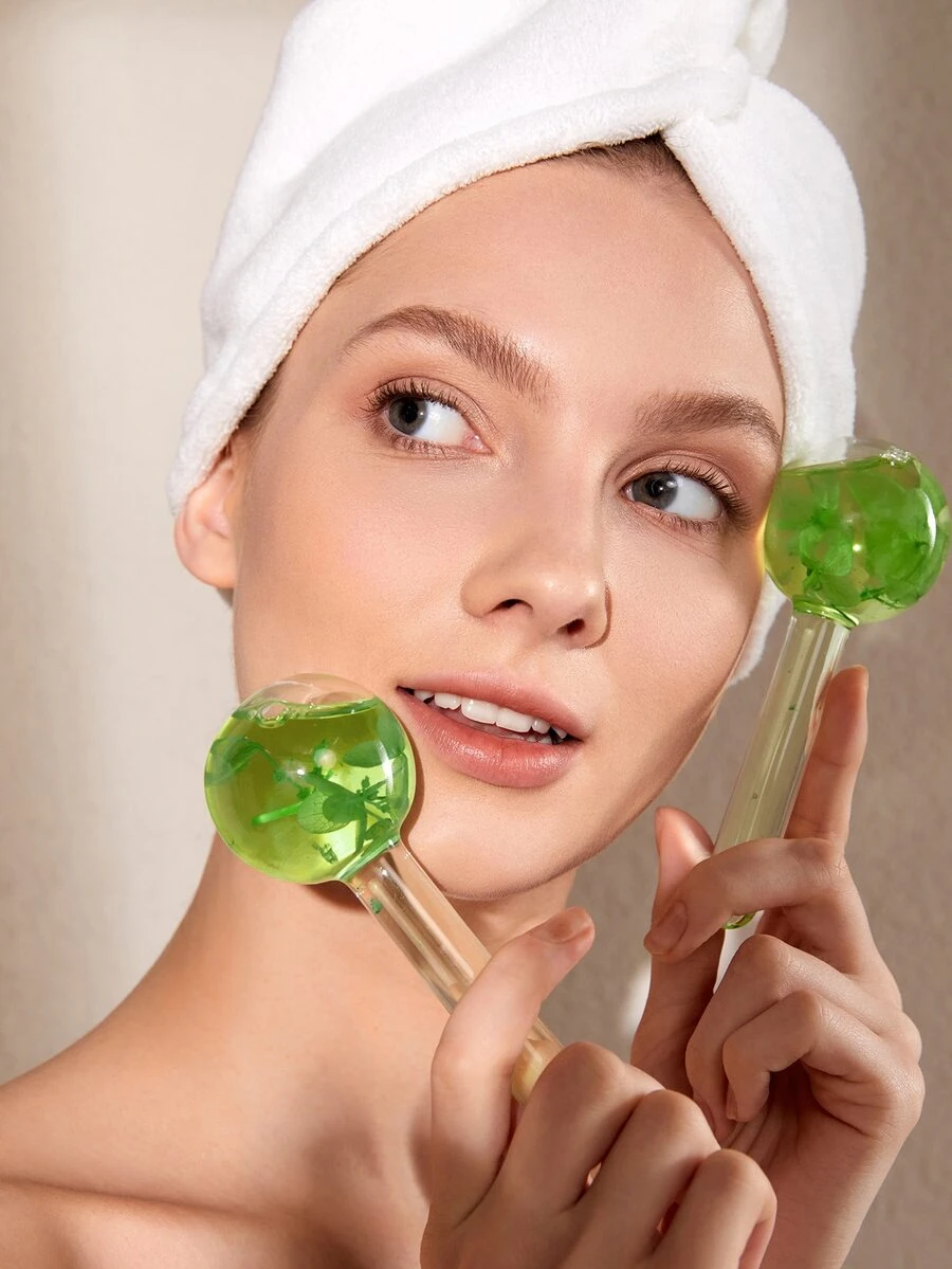 2pcs Facial Massager - Green - View 1