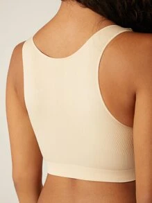 LUVLETTE Sujetador liso inconsútil fruncido - Albaricoque - Ver 3