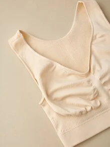 LUVLETTE Sujetador liso inconsútil fruncido - Albaricoque - Ver 5