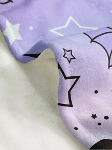 1 pieza Manta con estampado de murciélago & luna - Multicolor - Ver 6