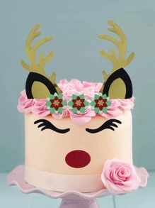 10入組鹿角造型蛋糕裝飾牙籤 - 彩色 - 查看 5