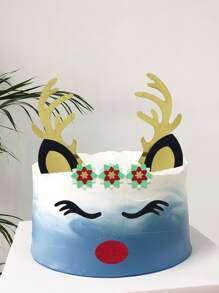 10入組鹿角造型蛋糕裝飾牙籤 - 彩色 - 查看 3