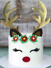 10入組鹿角造型蛋糕裝飾牙籤 - 彩色 - 查看 6