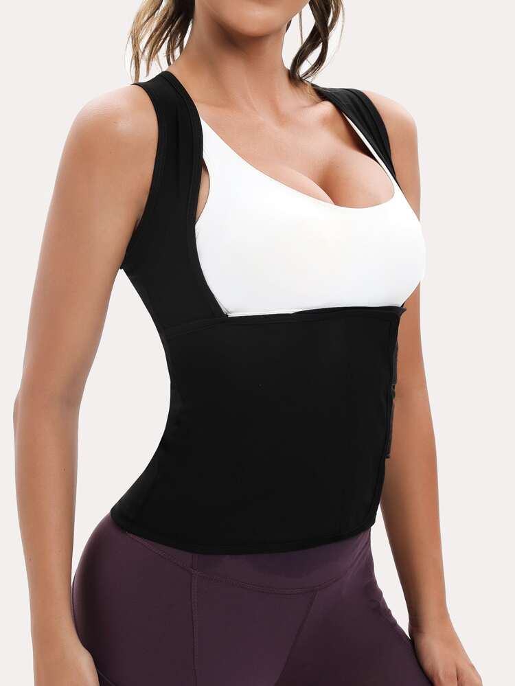 2025 Newest New Year Spring Women Sweat Enhancing Shaping Slimming Body Shaper Vest With Adjustable Hook-And-Loop Waist Trainer, Posture Corrector, Sweat-Wicking Fabric, Activewear, Yoga, Fitness, Thermal Fat Burning (PU Coating) Gym Accessories Belly Slimming Girdles, Lumbar Girdles Belly Slimming Corset Pink