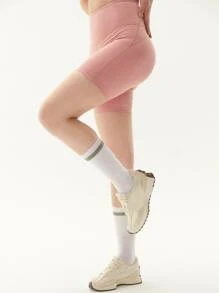 GLOWMODE 6" Shorts De Ciclista De Cintura Alta Featherfit™ - Rosa - Ver 8