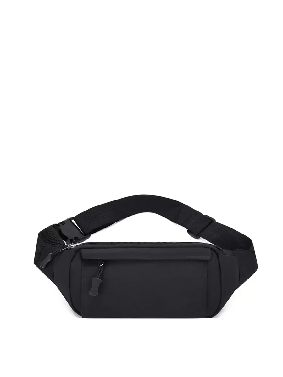 Minimalist Waist Bag Perfect For Outdoor Travel Sports, Lightweight, Portable - Black - View 1