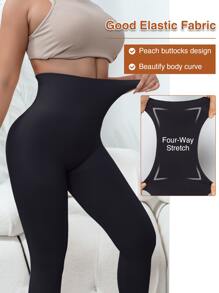 Quần định hình nâng mông cạp cao cho nữ Capri - màu đen - Xem 3