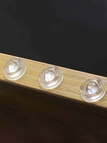 25pcs Clear Anti-collision Pad, Plain Transparent Silicone Multifunction Buffer Pad, Protection For Cabinet Door Drawer Floor - Clear - View 3
