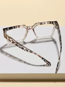 Gafas con montura cuadrada de estampado de leopardo - Multicolor - Ver 2