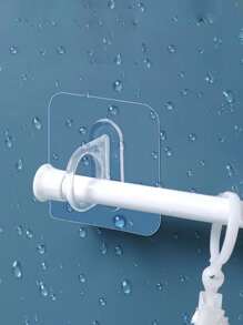 10 件装免钻多用途窗帘杆支架、窗帘杆托架、浴帘挂钩、多用途