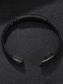 Vòng tay thời trang và phổ biến dành cho nam giới Nhân mã Vòng tay PU để làm quà tặng trang sức và cho vẻ ngoài sành điệu - màu đen - Xem 4