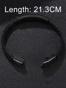 Vòng tay thời trang và phổ biến dành cho nam giới Nhân mã Vòng tay PU để làm quà tặng trang sức và cho vẻ ngoài sành điệu - màu đen - Xem 3