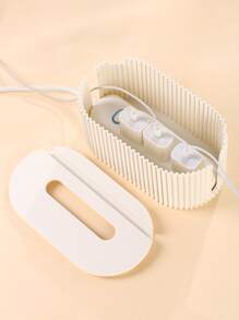 1入組素色書桌收納盒 - 白色 - 查看 2