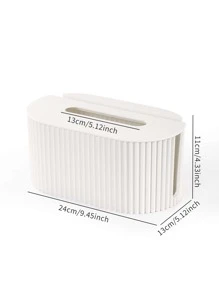 1入組素色書桌收納盒 - 白色 - 查看 4