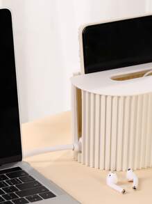 1入組素色書桌收納盒 - 白色 - 查看 5