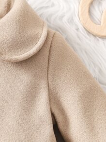 Baby Girl Button Front Peter Pan Collar Coat