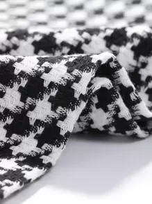 DAZY High Waist Houndstooth Print Skirt Fall Skirts