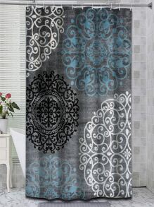 Mandala Print Shower Curtain - Multicolor - View 1