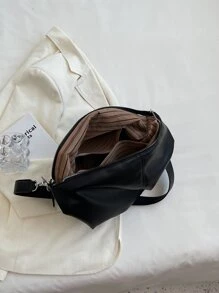 Waterproof,Lightweight,Business Casual Chain Decor Large Capacity Hobo Bag For Teen Girls Women College Students,Rookies & White-collar Workers Perfect for Office,College,Work ,Business,Commute,Outdoors, Travel, Outings - Black - View 5