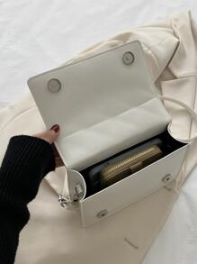 Lightweight,Business Casual Mini Solid Color Quilted Detail Flap Square Shoulder Bag,Plaid Design Crossbody Bag, Simple Purse With Adjustable Strap For Teen Girls Women College Students,Rookies & White-Collar Workers Perfect For Office,College,Work,Business,Commute,Outdoors, Travel, Outings