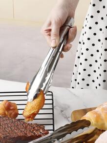 1pc Stainless Steel Non-slip Food Tongs, Multi-purpose Barbecue Tongs For Home