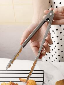 1pc Stainless Steel Non-slip Food Tongs, Multi-purpose Barbecue Tongs For Home