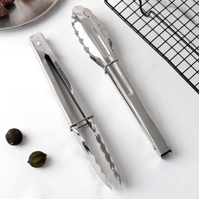 1 Kẹp gắp đồ nướng đa năng bằng thép không gỉ chống trơn trượt khi cắm trại