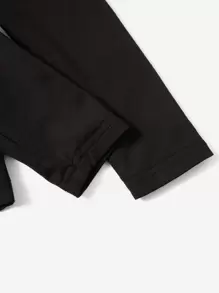 SHEIN Leap Crew 適合青少年男孩的閃電和字母圖形緊身睡衣套裝