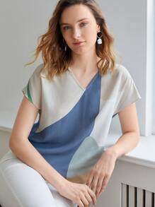 MOTF PREMIUM LINEN BATWING SLEEVE TOP - Multicolor - View 3