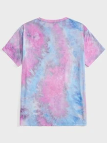 Manfinity RebelGame Men Tie Dye Cartoon Face Print Tee - Multicolor - View 2