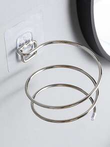 1pc Stainless Steel Hair Dryer Holder - Silver - View 2