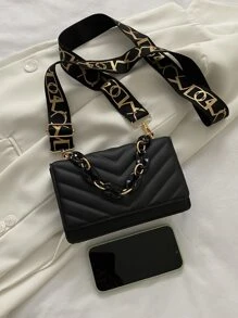 Túi vuông nhỏ có nắp chevron nhỏ gọn dành cho doanh nhân dành cho nữ tuổi teen Sinh viên đại học, tân binh và nhân viên cổ trắng Hoàn hảo cho văn phòng, trường đại học, công việc, kinh doanh, đi làm, ngoài trời, du lịch, đi chơi - màu đen - Xem 4