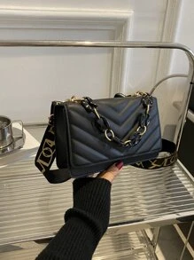 Túi vuông nhỏ có nắp chevron nhỏ gọn dành cho doanh nhân dành cho nữ tuổi teen Sinh viên đại học, tân binh và nhân viên cổ trắng Hoàn hảo cho văn phòng, trường đại học, công việc, kinh doanh, đi làm, ngoài trời, du lịch, đi chơi - màu đen - Xem 6