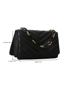 Túi vuông nhỏ có nắp chevron nhỏ gọn dành cho doanh nhân dành cho nữ tuổi teen Sinh viên đại học, tân binh và nhân viên cổ trắng Hoàn hảo cho văn phòng, trường đại học, công việc, kinh doanh, đi làm, ngoài trời, du lịch, đi chơi - màu đen - Xem 7