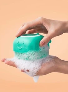 1入組矽膠寵物沐浴按摩刷 - 藍色 - 查看 2