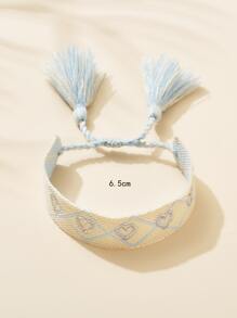 Vòng đeo tay trang trí tua rua trái tim - Nhiều màu - Xem 3