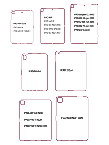 Funda compatible con iPad con estampado de letra transparente - transparente - Ver 4