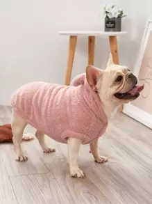 Áo hoodie lông chó 1 - Hồng - Xem 1