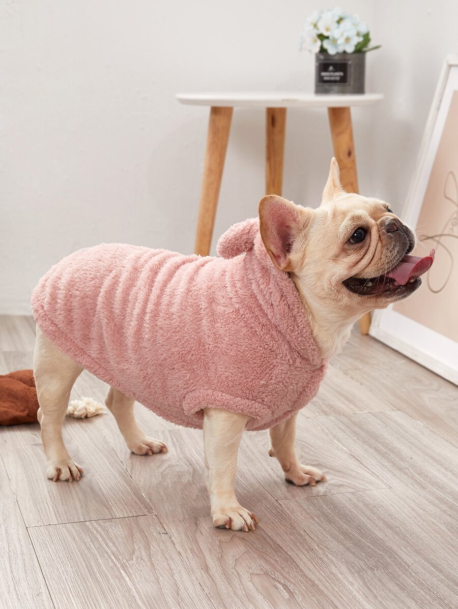 Áo hoodie lông chó 1 - Hồng - Xem 1