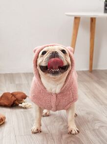 Áo hoodie lông chó 1 - Hồng - Xem 2