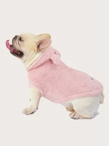 Áo hoodie lông chó 1 - Hồng - Xem 3