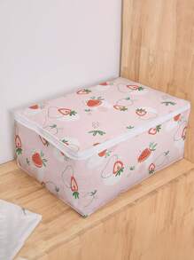 1pc Random Pattern Clothing Storage Bag, Multifunction Cartoon PEVA Quilt Storage Dust-Proof Bag, Bedside Storage For Clothing, Blanket, Bedding Halloween Decorations Halloween Costumes Autumn Decor Festival Decor - Multicolor - View 3