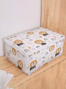 1pc Random Pattern Clothing Storage Bag, Multifunction Cartoon PEVA Quilt Storage Dust-Proof Bag, Bedside Storage For Clothing, Blanket, Bedding Halloween Decorations Halloween Costumes Autumn Decor Festival Decor - Multicolor - View 5