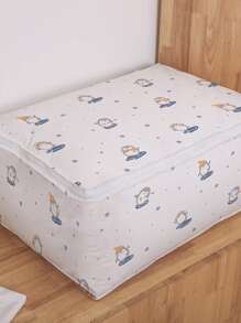 1pc Random Pattern Clothing Storage Bag, Multifunction Cartoon PEVA Quilt Storage Dust-Proof Bag, Bedside Storage For Clothing, Blanket, Bedding Halloween Decorations Halloween Costumes Autumn Decor Festival Decor - Multicolor - View 8