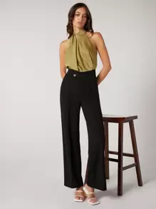 BizChic Chi tiết xoắn Áo hai dây Trang phục làm việc - Màu xanh Ô liu - Xem 7