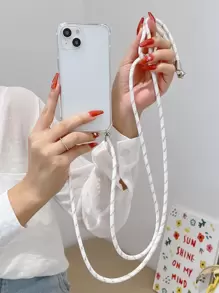 Vỏ điện thoại trong suốt có dây đeo - Trong sáng - Xem 1