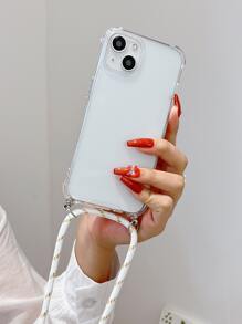 Vỏ điện thoại trong suốt có dây đeo - Trong sáng - Xem 3