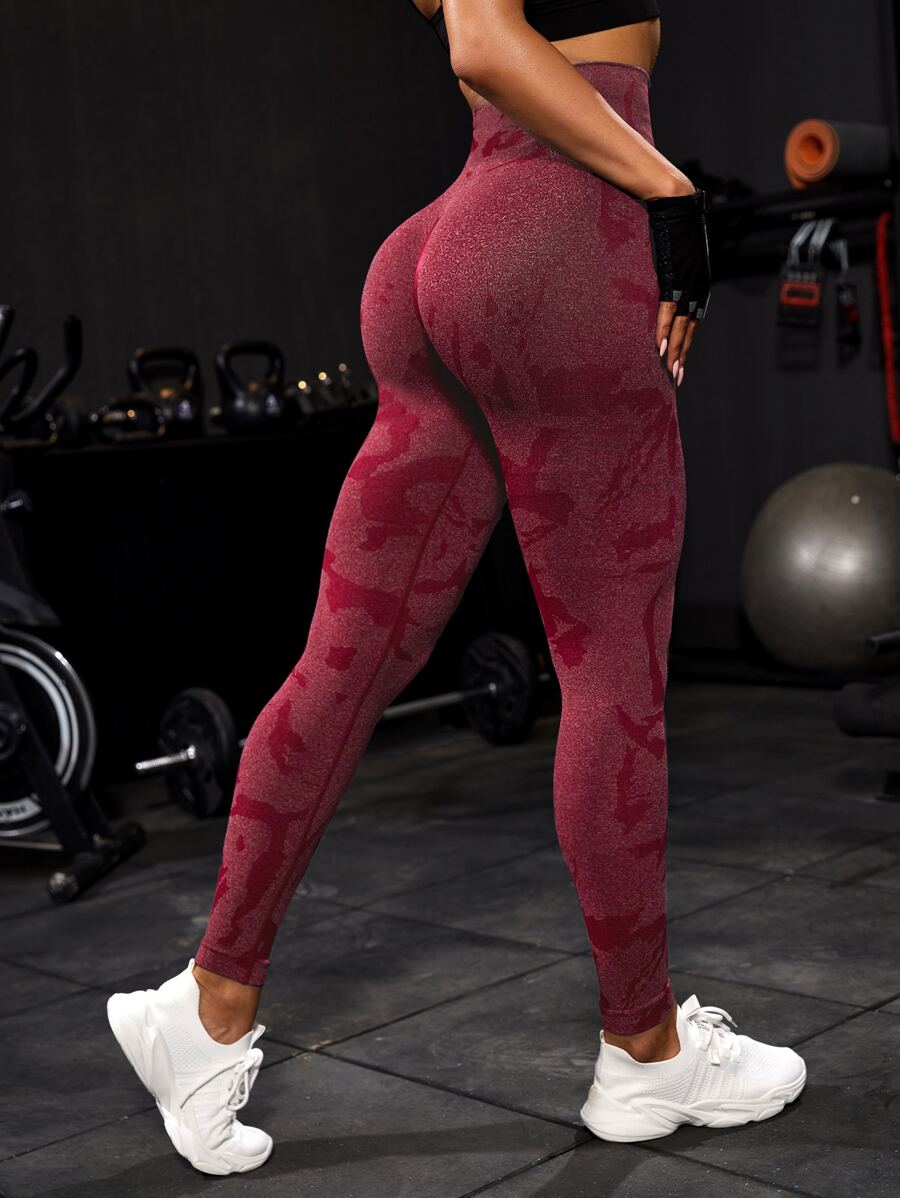 Easithlete 农历新年收腹迷彩印花运动紧身裤