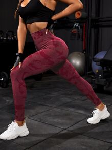 Easithlete 农历新年收腹迷彩印花运动紧身裤