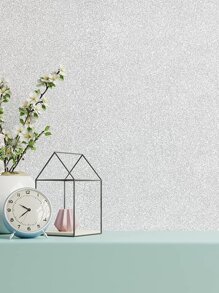 1pc Glitter Wall Paper - Silver - View 2